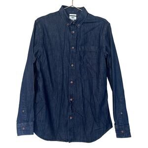 Old Navy Indigo Denim Slim Fit Button Down - Size Medium